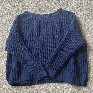 American Eagle Outfitters Deep Blue Crew Neck Sweater